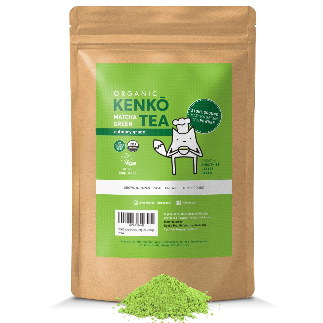 Kenko Matcha Organic Green Tea Powder